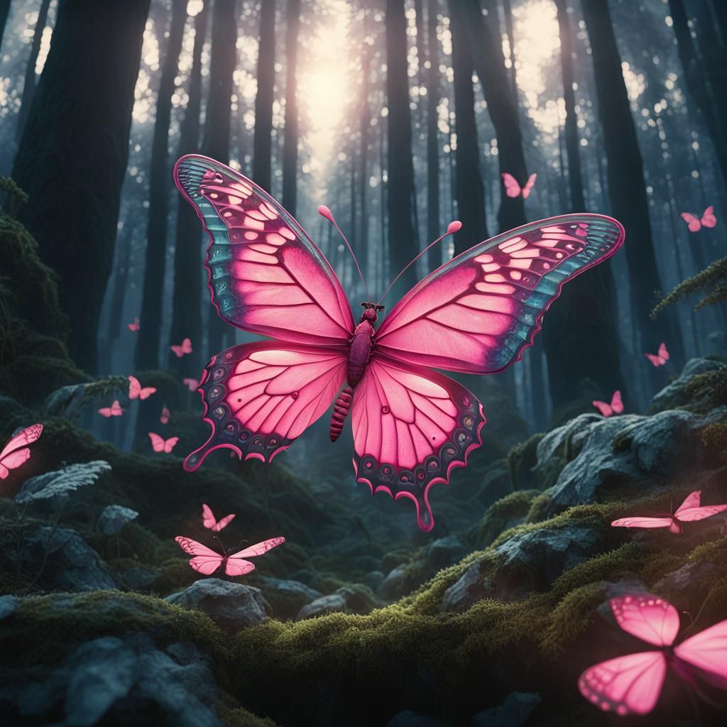 Crystal butterflies