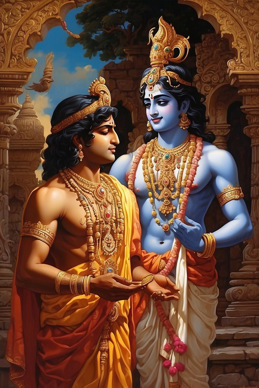 Krishna and Arjuna