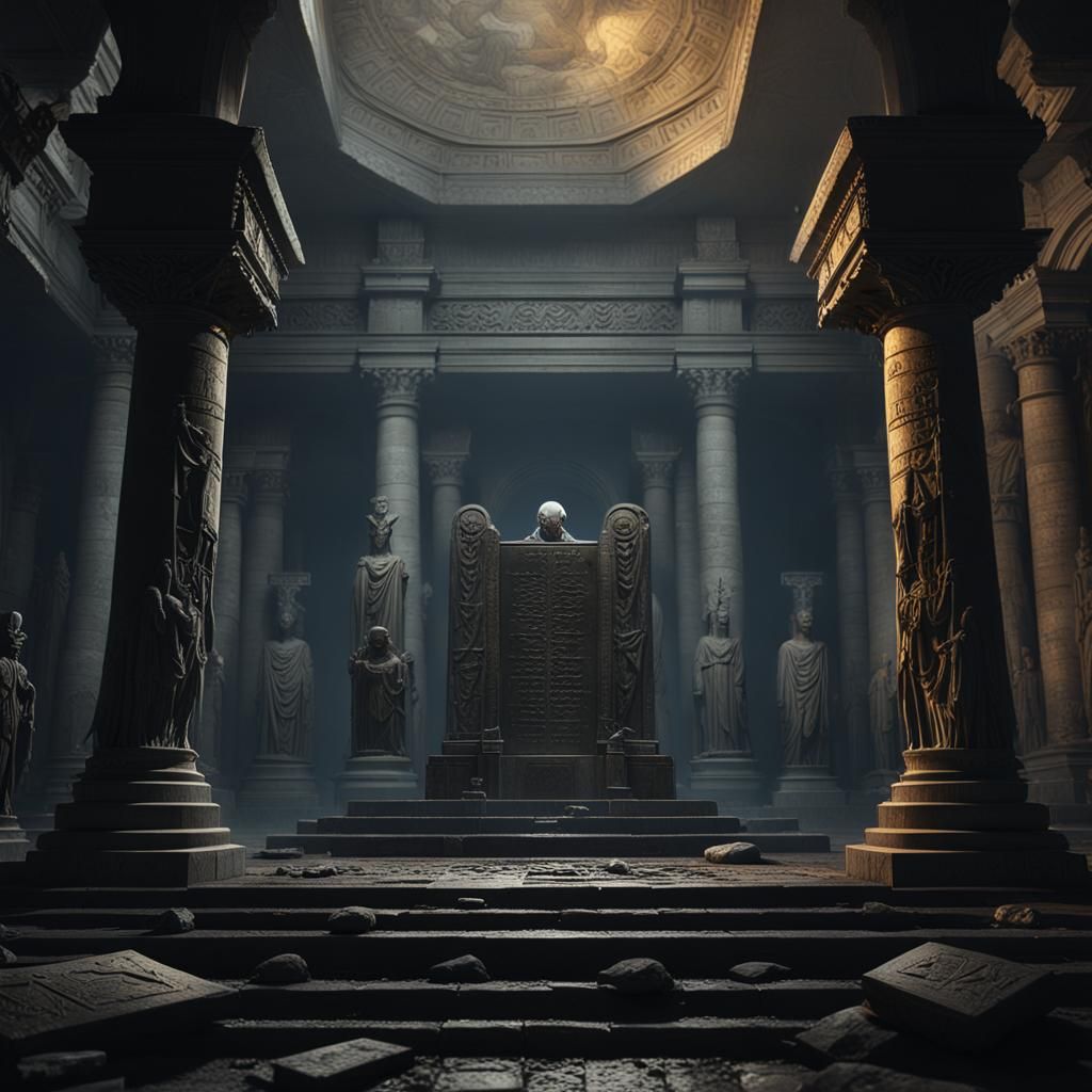 an ancient buried crypt