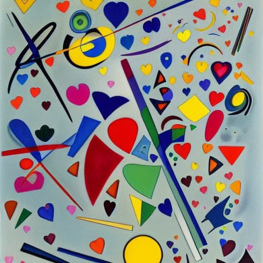 Wassily Kandinsky Love and hearts in my arts start