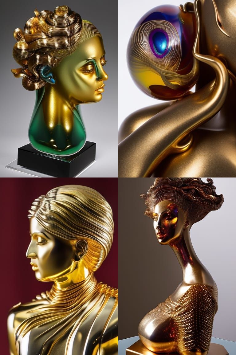 Beautiful Female Thinker Statue with hand on chin Rodan Chih...
