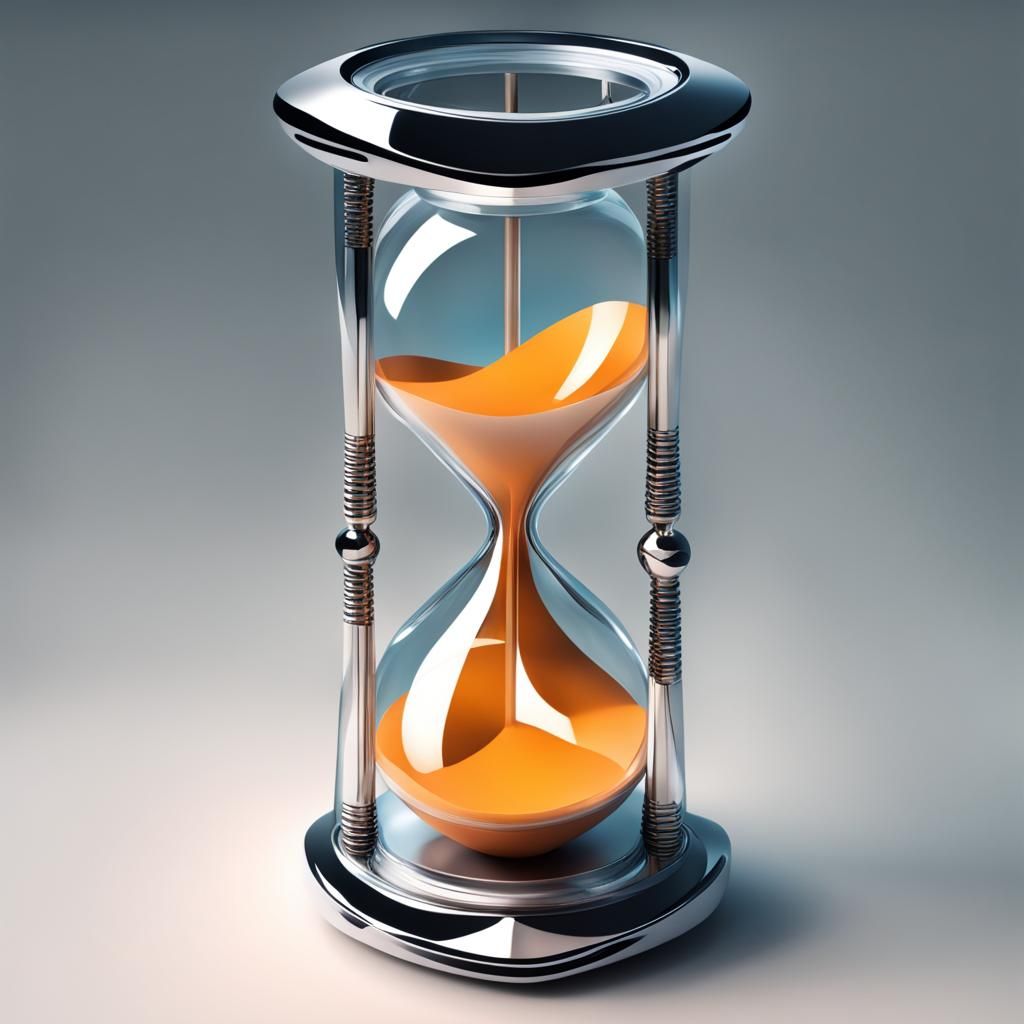 Futuristic hourglass - AI Generated Artwork - NightCafe Creator