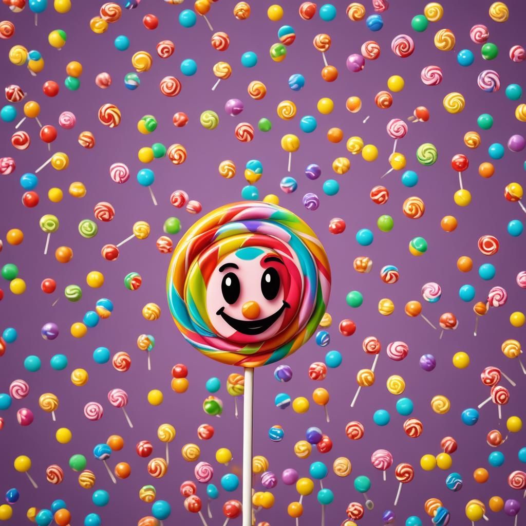 One pc Lollipop is smiling