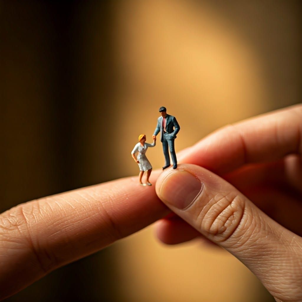 Miniature People Tend to an Injury