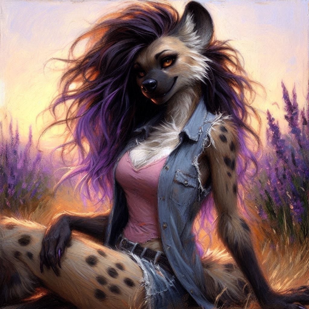 Scuzzy in the Wildflowers