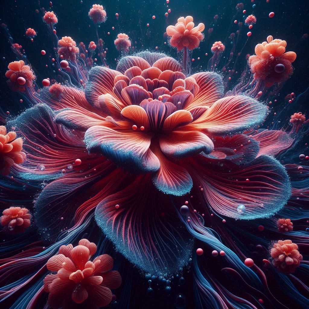 Flower underwater