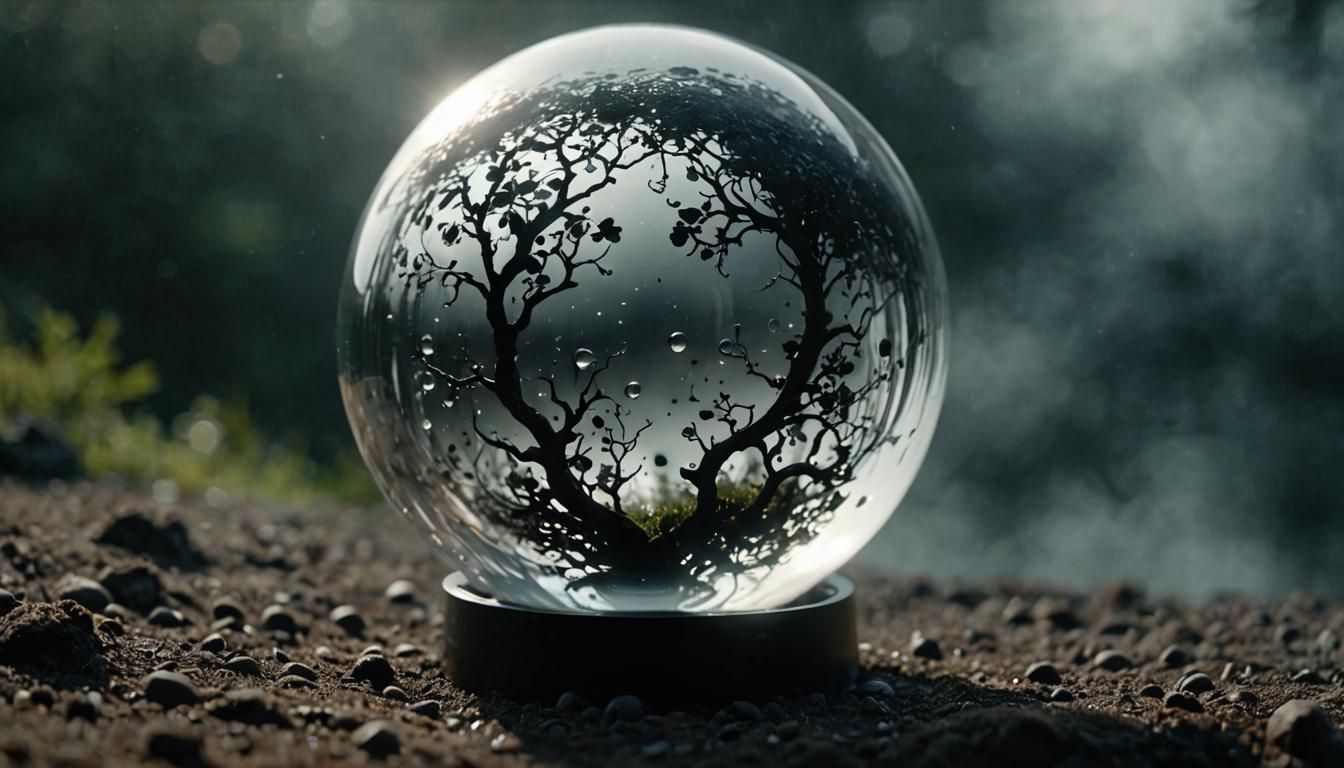 a transparent sphere