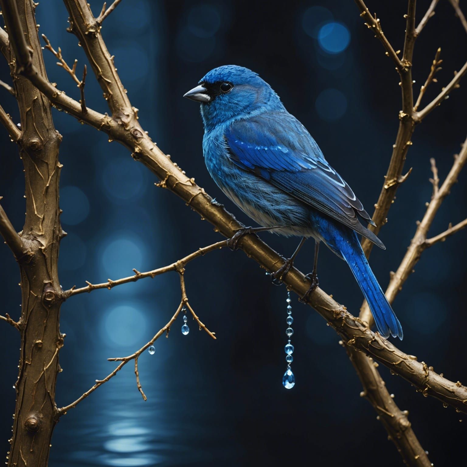 Blue Finch  by @RandomlyGeneratedName
