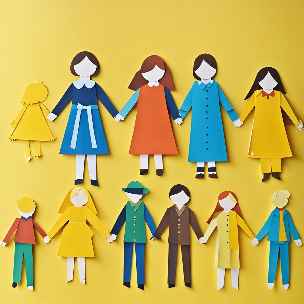 Paper doll chain