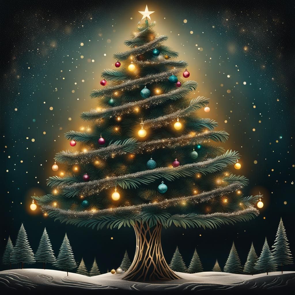 Christmas Tree - AI Generated Artwork - NightCafe Creator