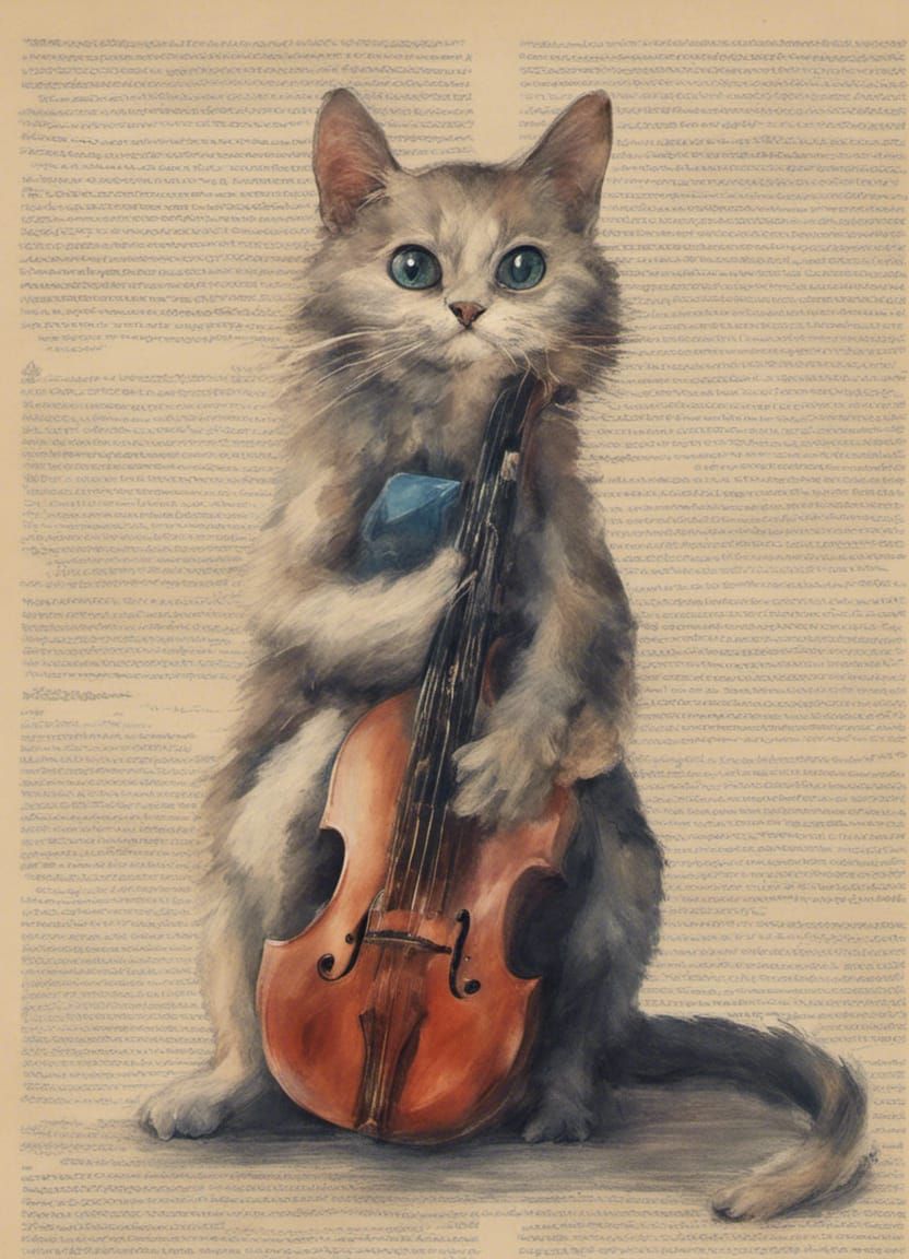 Little Viola Cat - AI Generated Artwork - NightCafe Creator