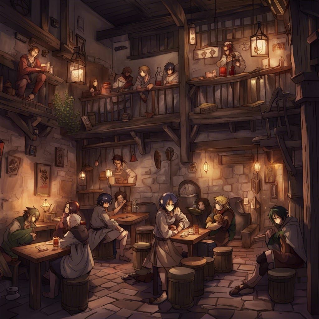 Medieval tavern called the Sleeping Giant. Dirty, dank, and ...