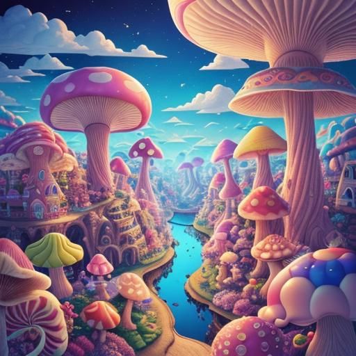 Mushrooms 7 - AI Generated Artwork - NightCafe Creator