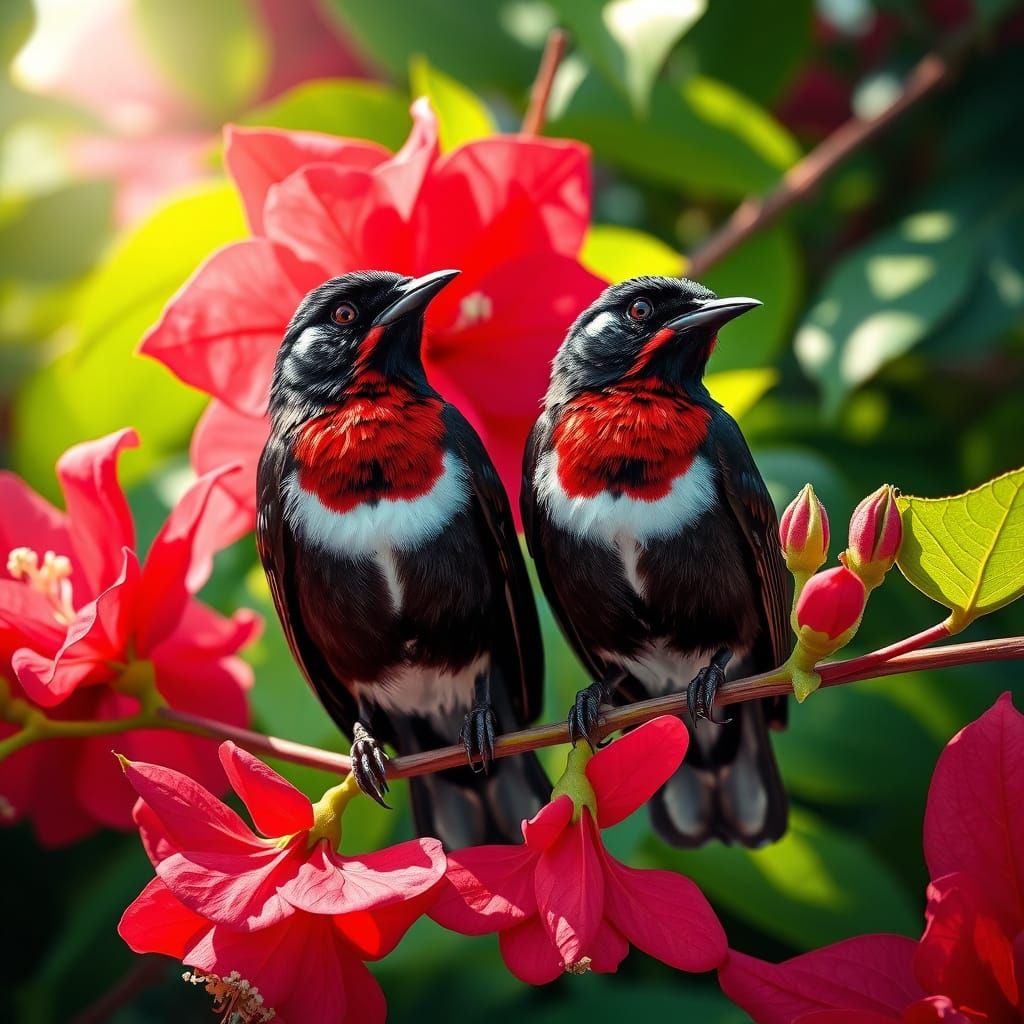Red-vented bulbuls (Scientific name: Pycnonotus cafer)  by @Lady of the Thorns