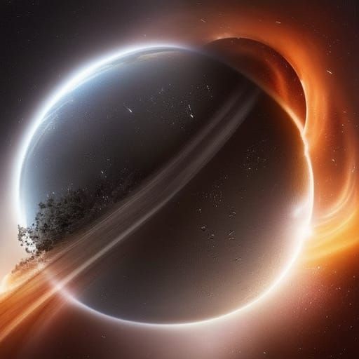 Planet Earth disappears into a black hole.
