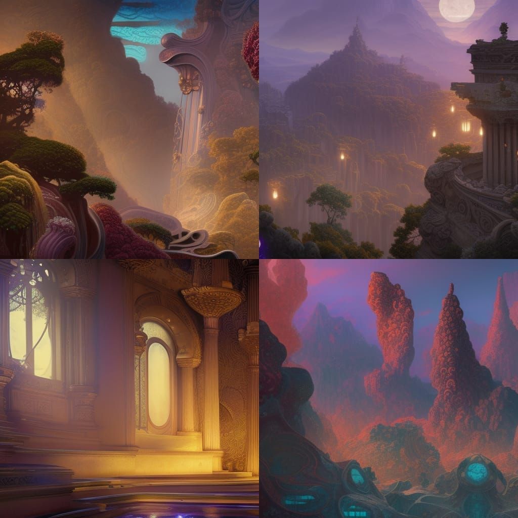 orbes,art nouveau detailed matte painting, deep color, fanta...