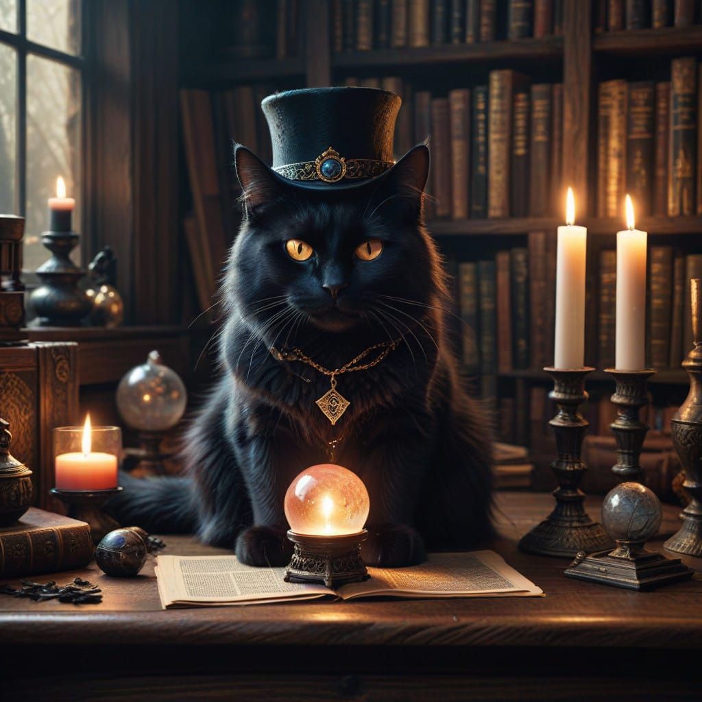 occultist black cat  by @Black Cat