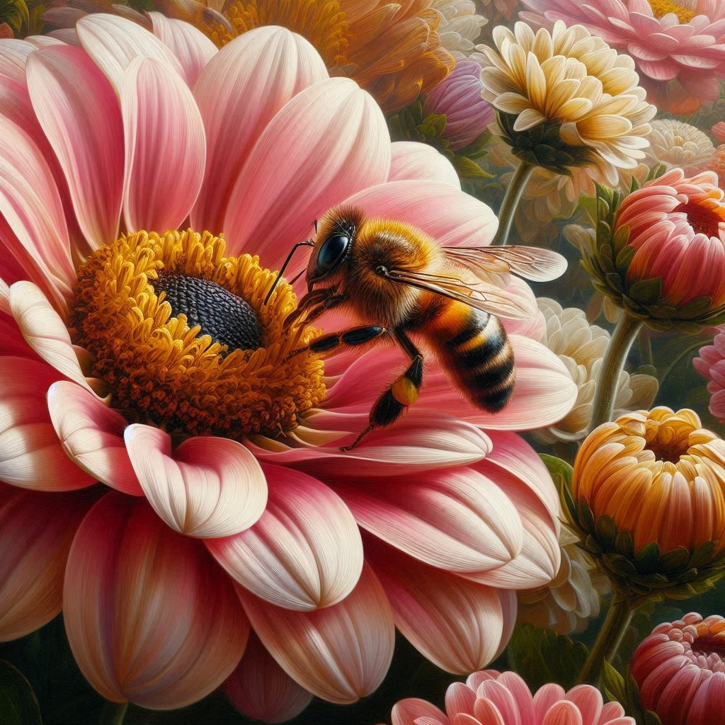 Flower and bee