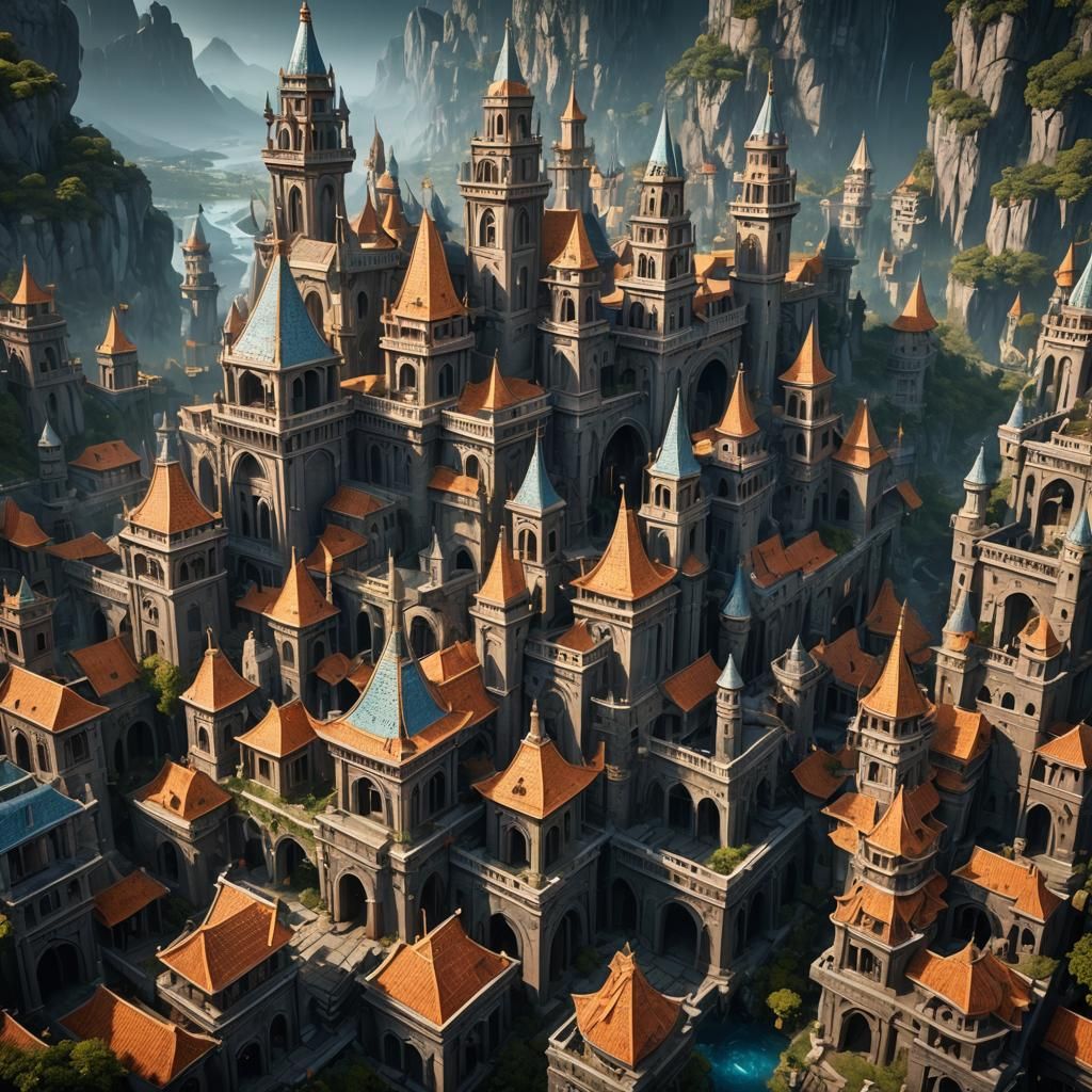 Fantastical Matte Painting with Intricate Detail