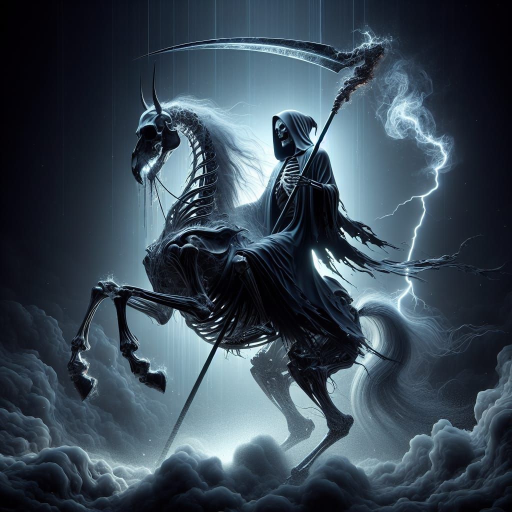Grim Reaper Riding Demon Horse  by @Slim
