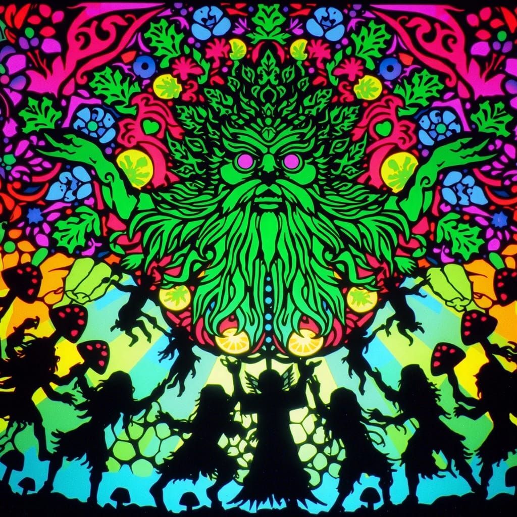 Surrealistic Holographic Visions in Day-Glo Colors