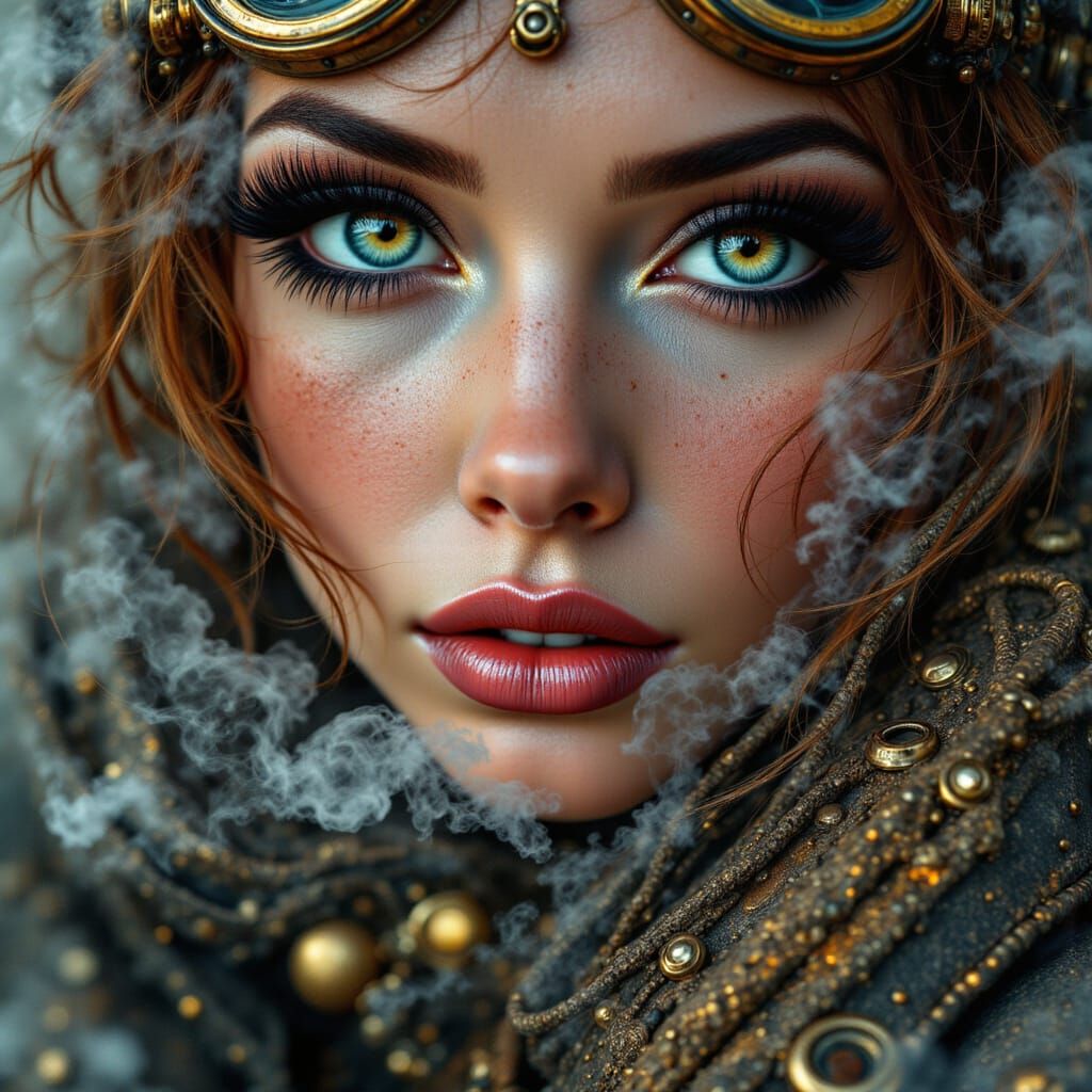 <lora:Steampunk Portrait:1.0> a whimsically wispy logo ornate with the text, (Text: "Steampunk Portraits") stylishly flowing.