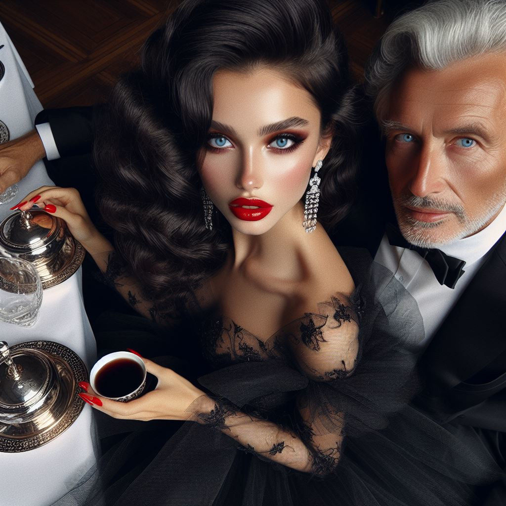 Anna anticipating the surprise beneath the cloche