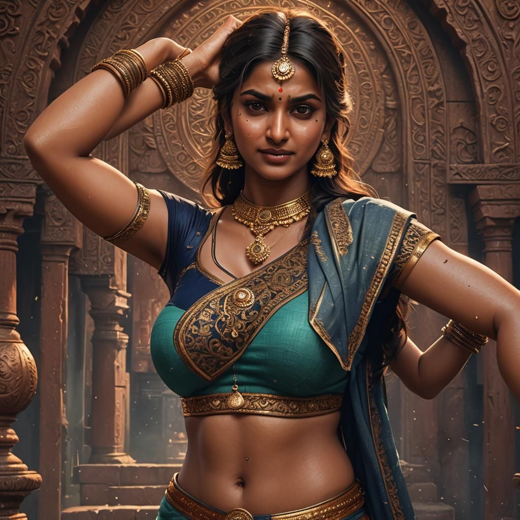 Sweaty indian bhabhi wearing a bra and showing her chubby armpits dark skin  - AI Generated Artwork - NightCafe Creator