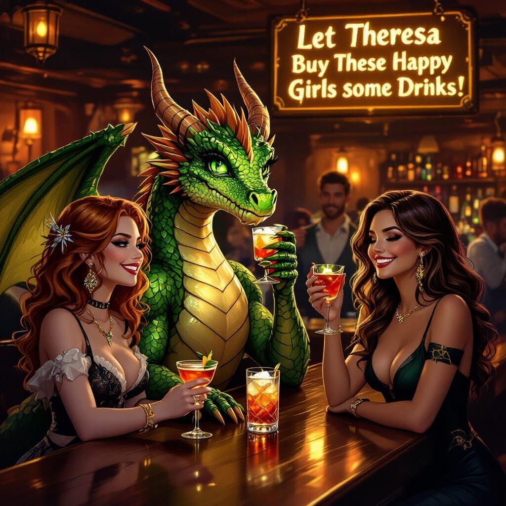 A Gold with Emerald Accent Coloured Adult Female Dragon with matching scales and wings, matching eyes and big eyelashes with glowing glossy ...