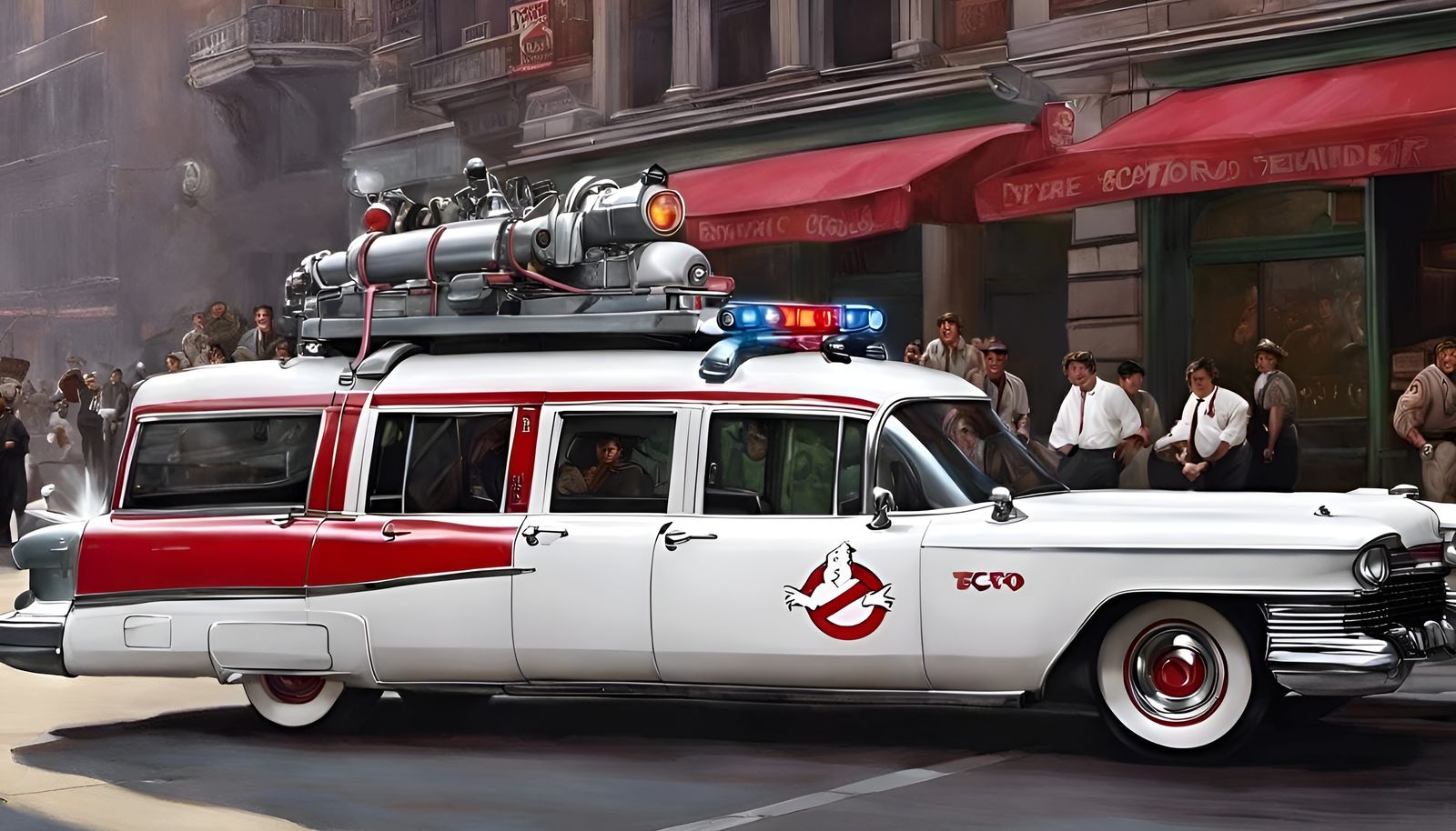 Ecto 1 from Ghostbusters AI Generated Artwork NightCafe Creator