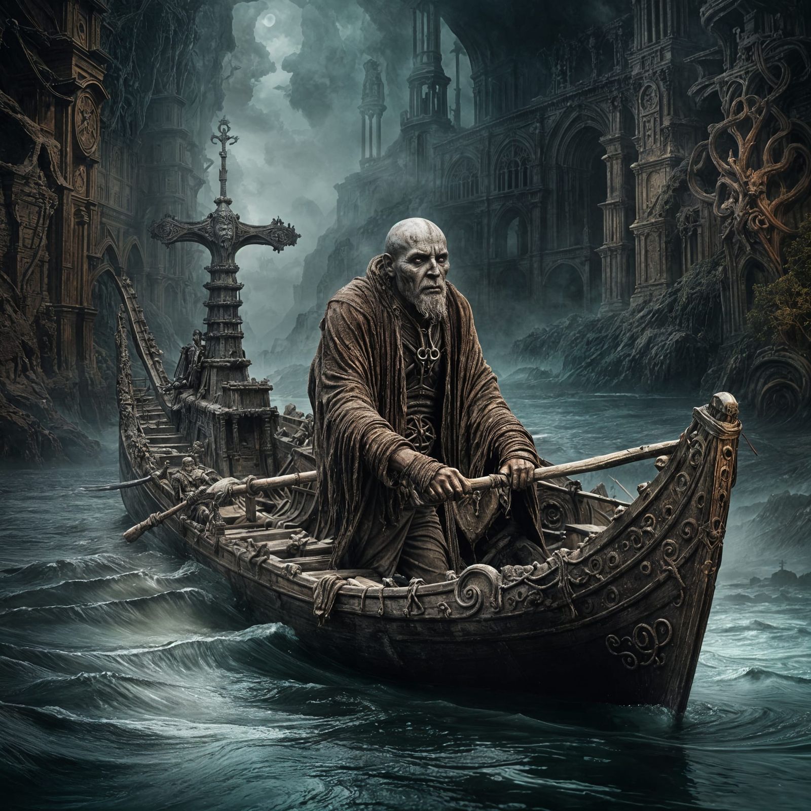 Charon in the river Styx