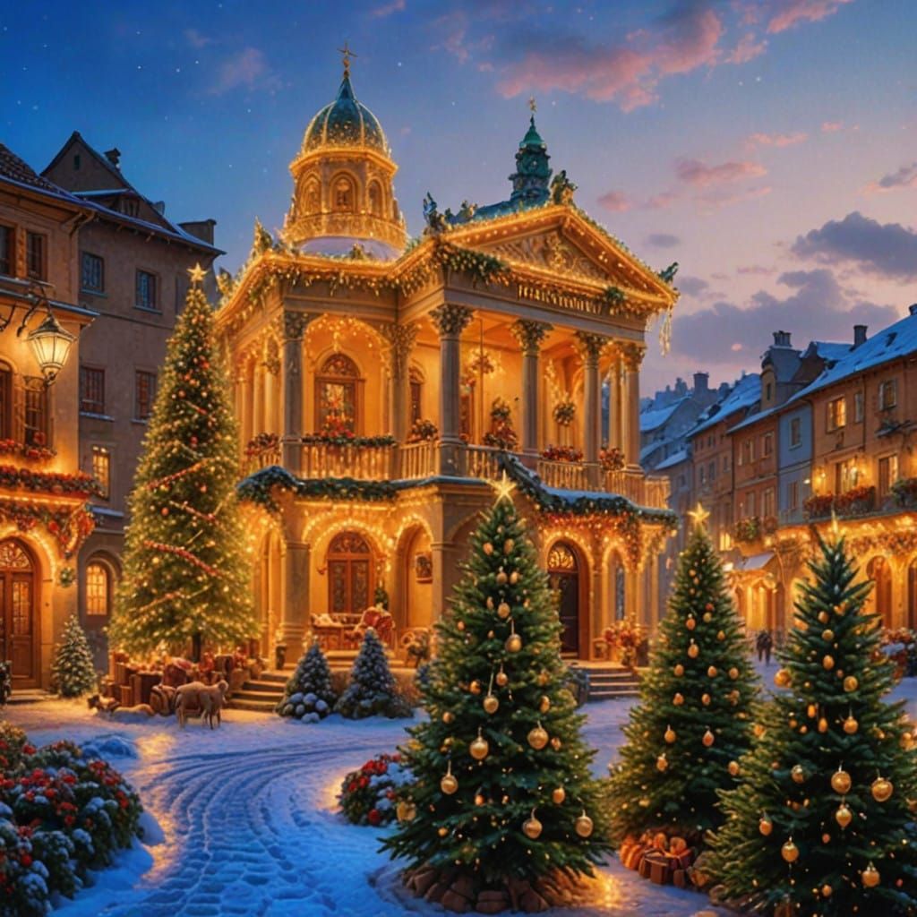 🌃🎅🌉🛷🦌🎄🌙⛪️