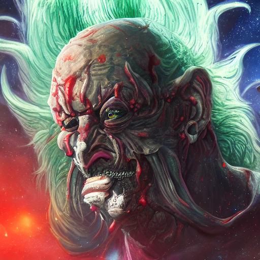 Horrifically disfigured bloody cosmic space devil high res 4...