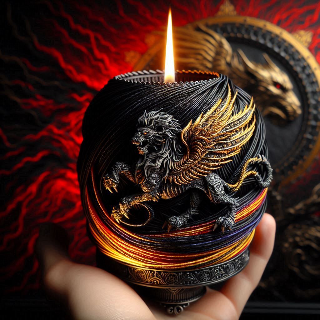 Hand Crafter Candle 3d Cerberus 3