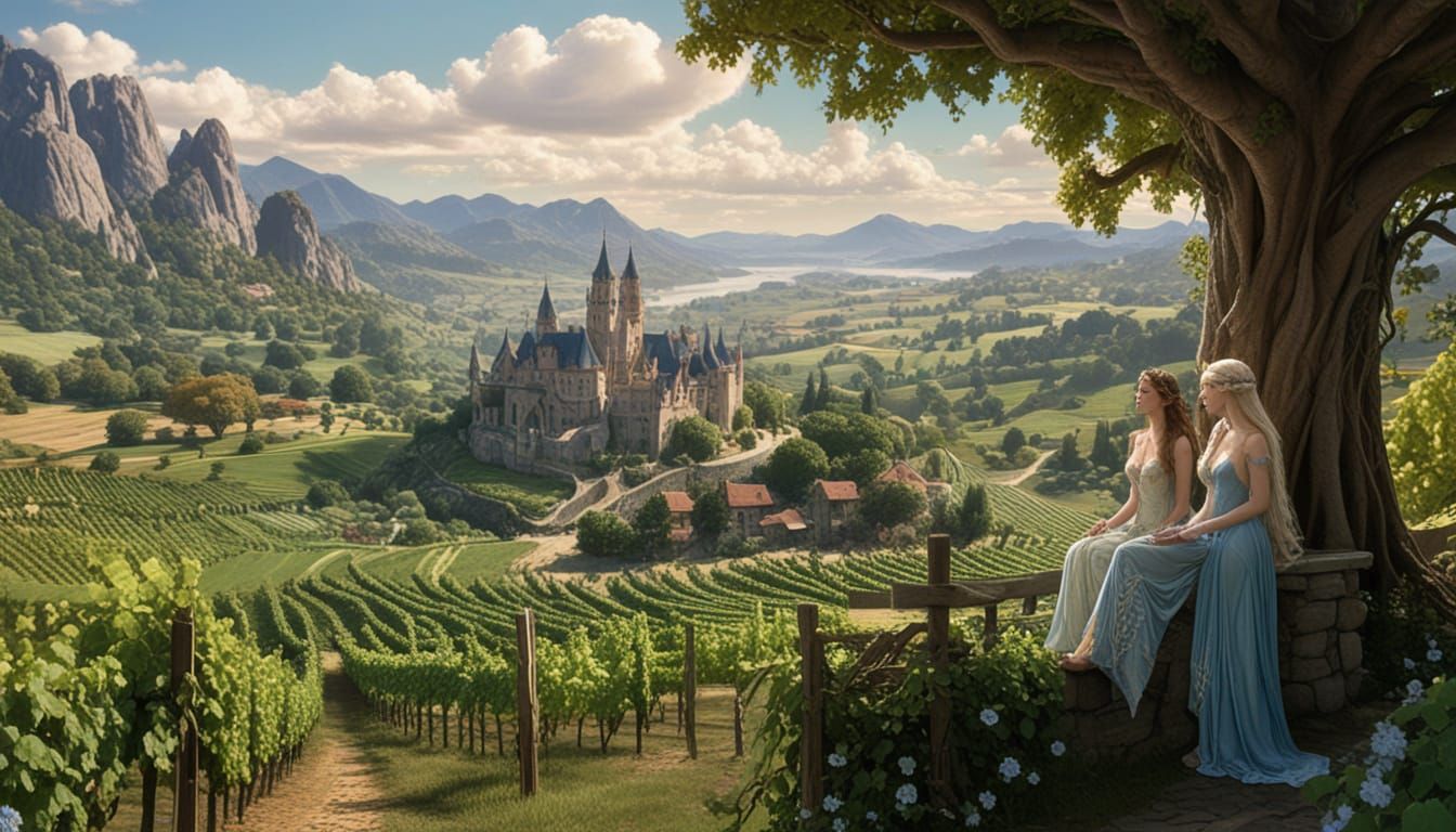 Beautiful Elven Vineyard  by @Doctor Mortose