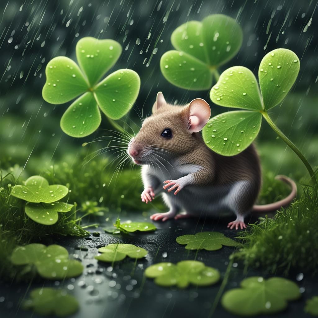 Mouse Under Clover