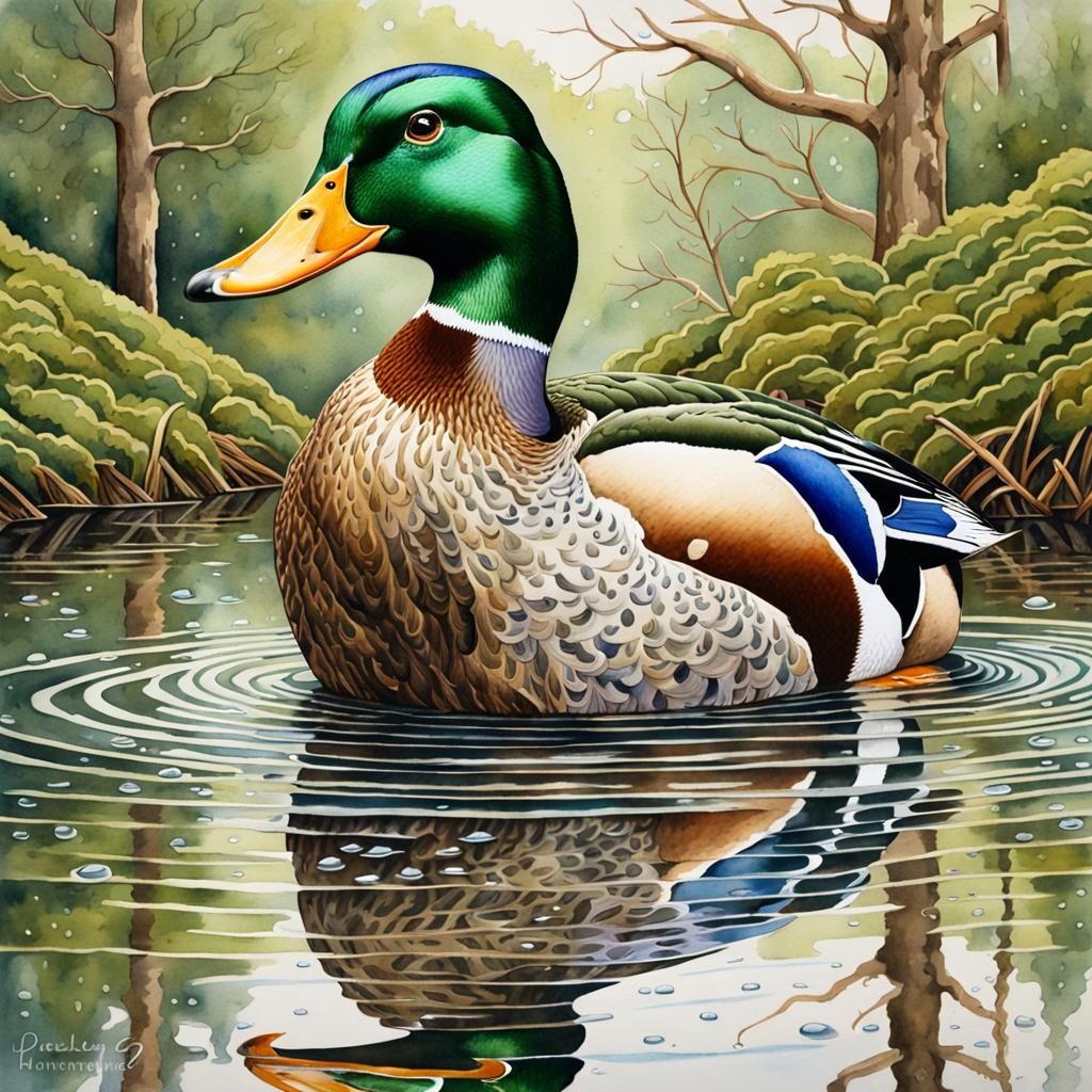 Glossy Duck Time - AI Generated Artwork - NightCafe Creator