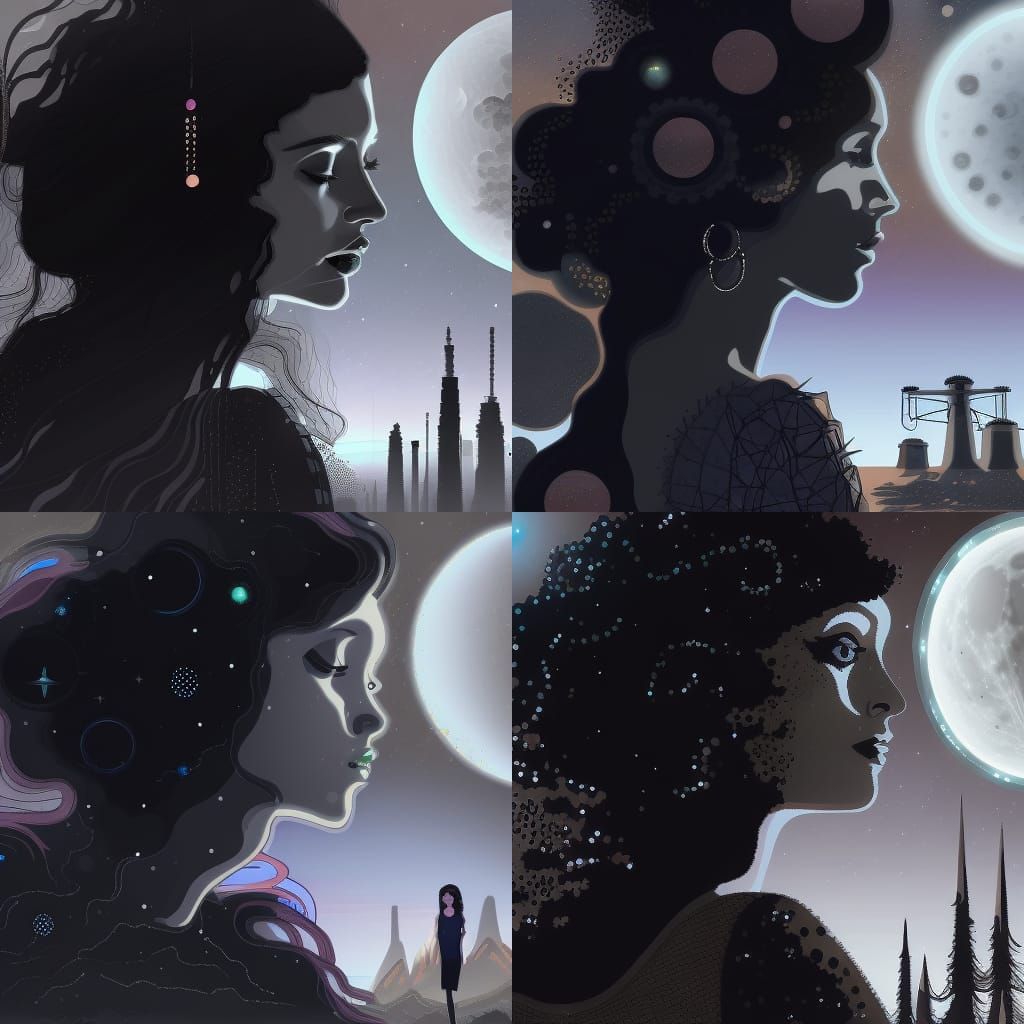 solarpunk brunette FEMALE retroism 8k resolution concept art...