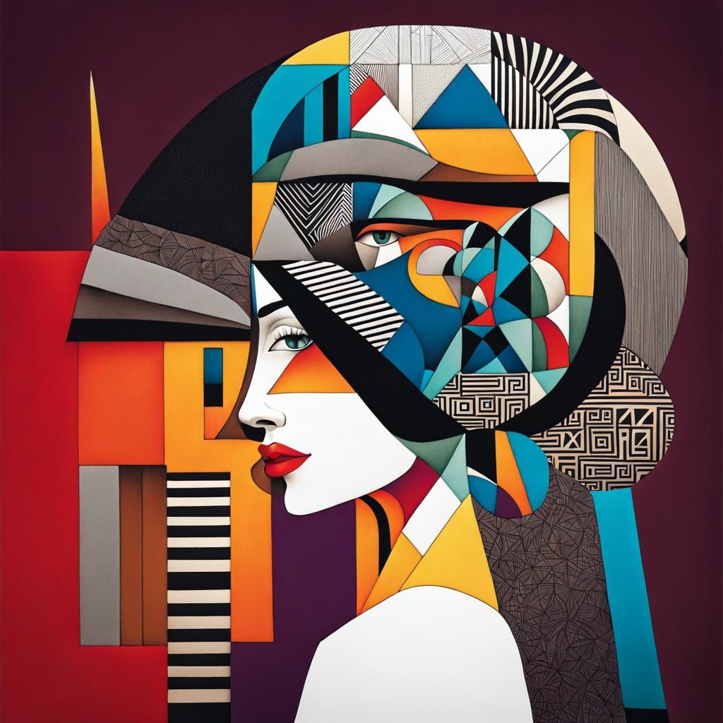 cubism abstract portrait