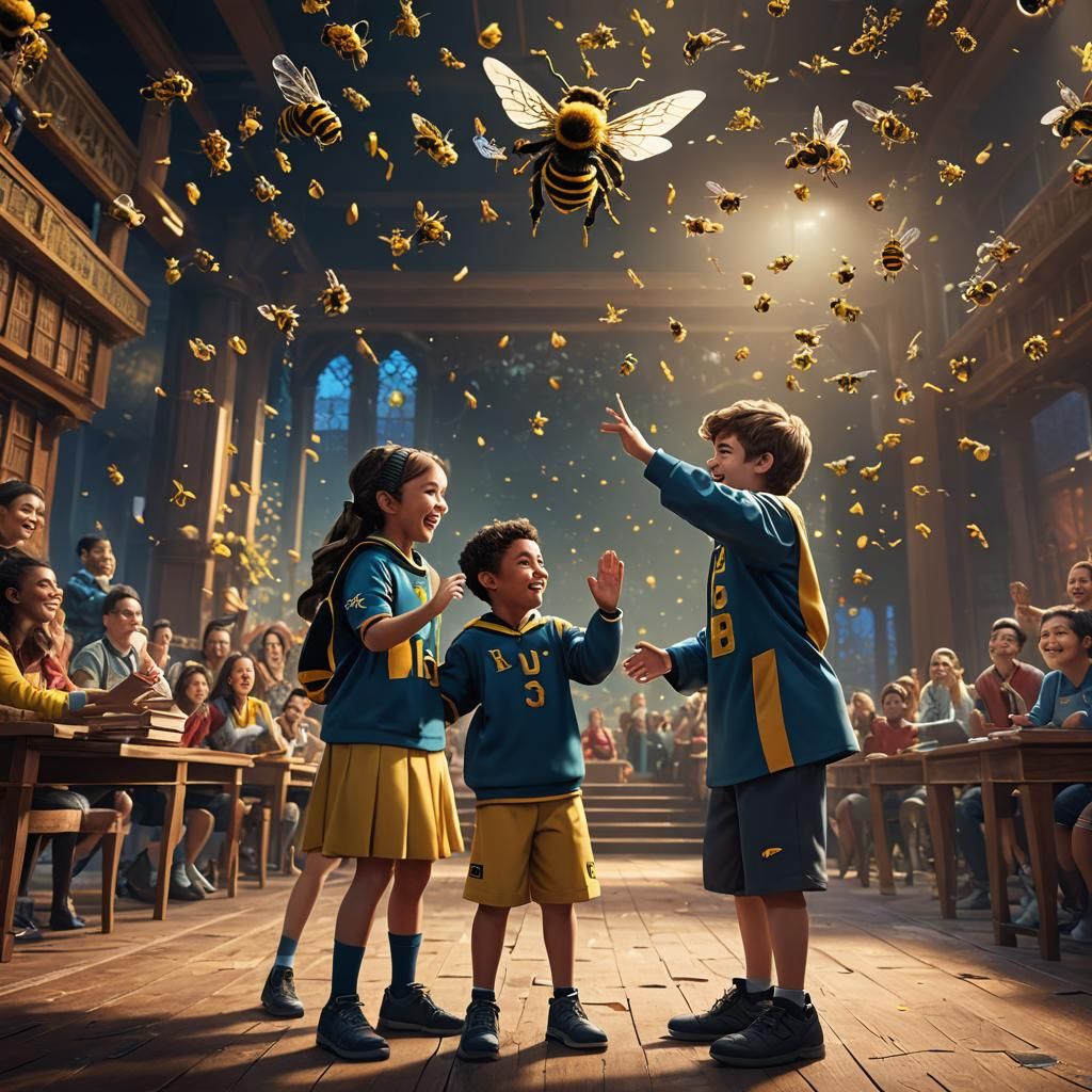 High Fives and Bees....at a Spelling Bee