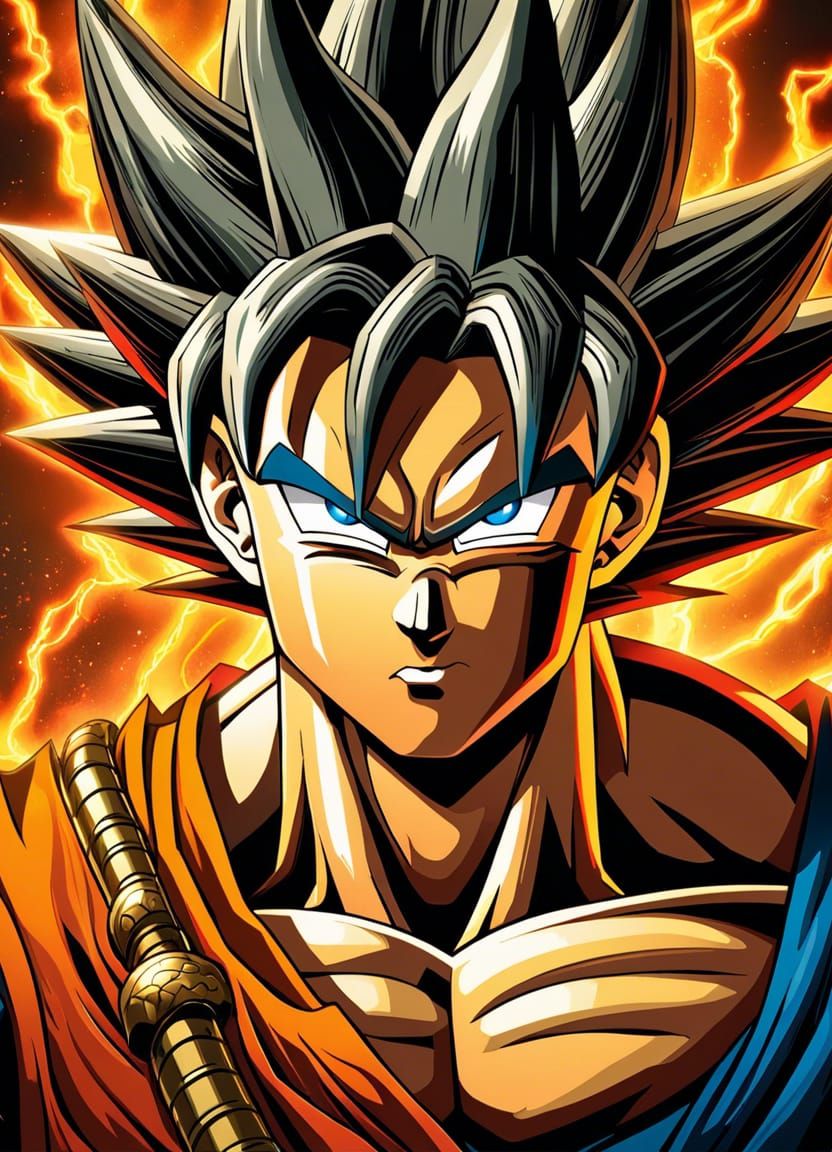 Goku Portrait - Ai Generated Artwork - Nightcafe Creator