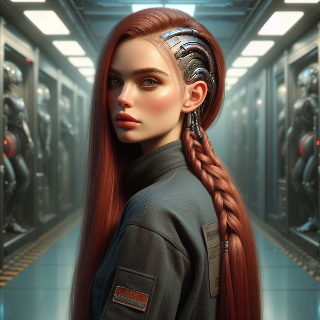 Redhead With Cybernetic Implants