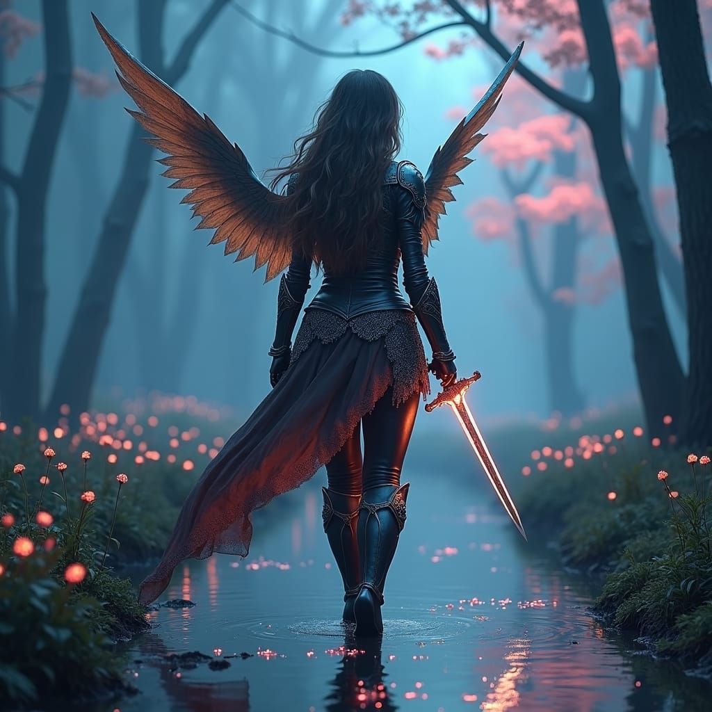 Angel Warrior V2 AI Generated Artwork NightCafe Creator