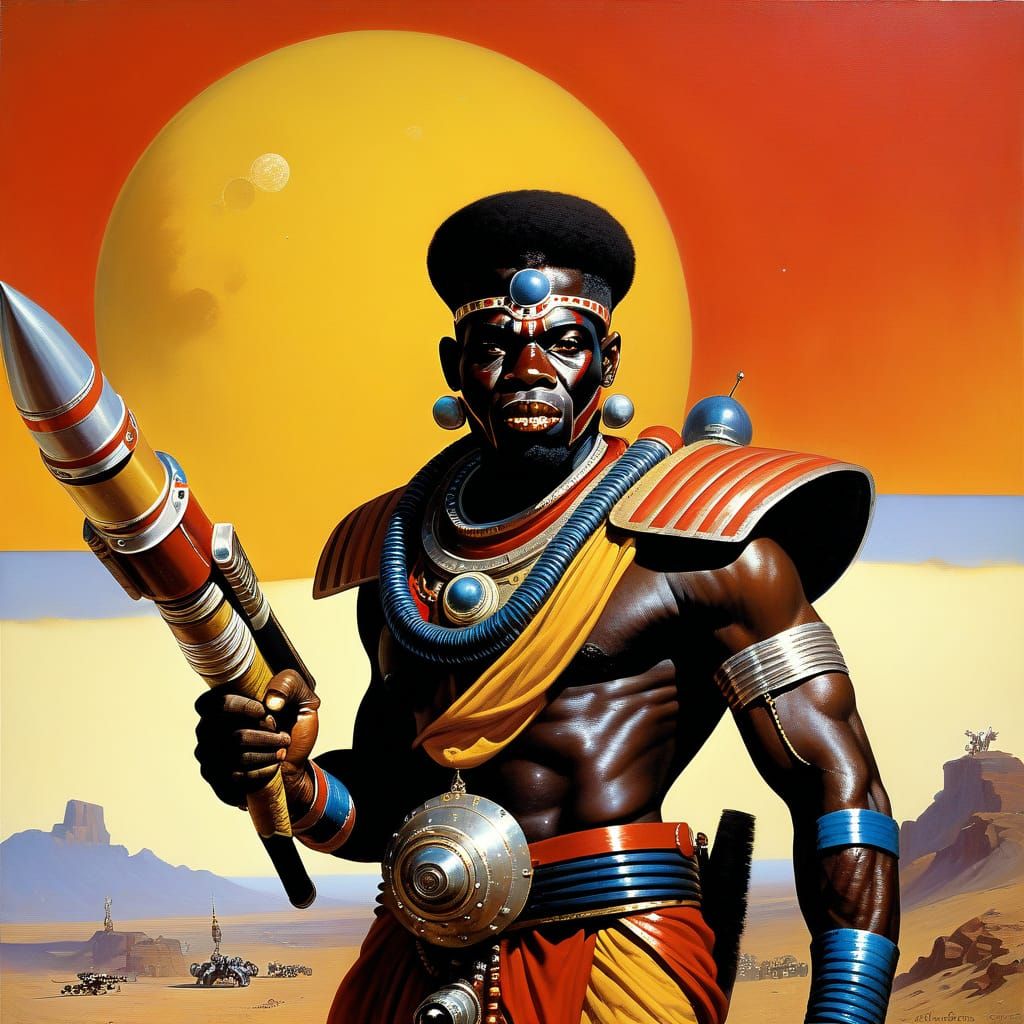 Eshu (African Myth x Classic Sci Fi Art)