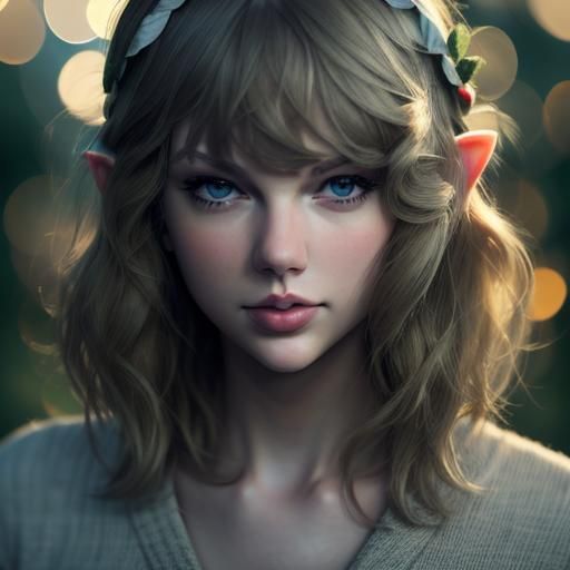 taylor swift as elf - AI Generated Artwork - NightCafe Creator