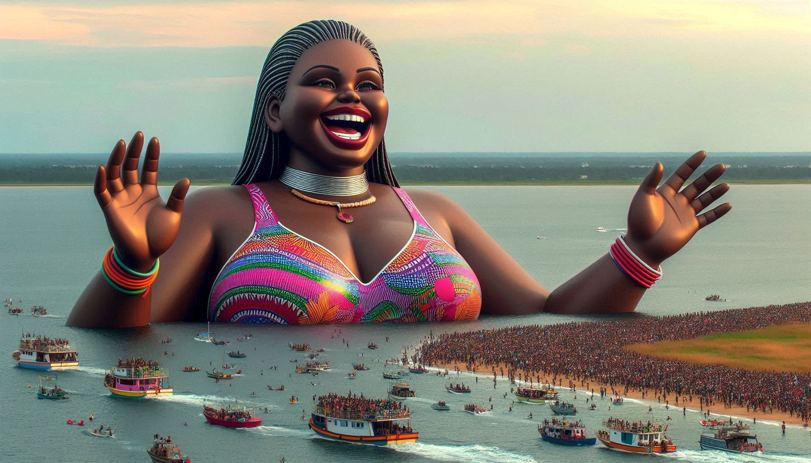 Colossal Woman Swimming