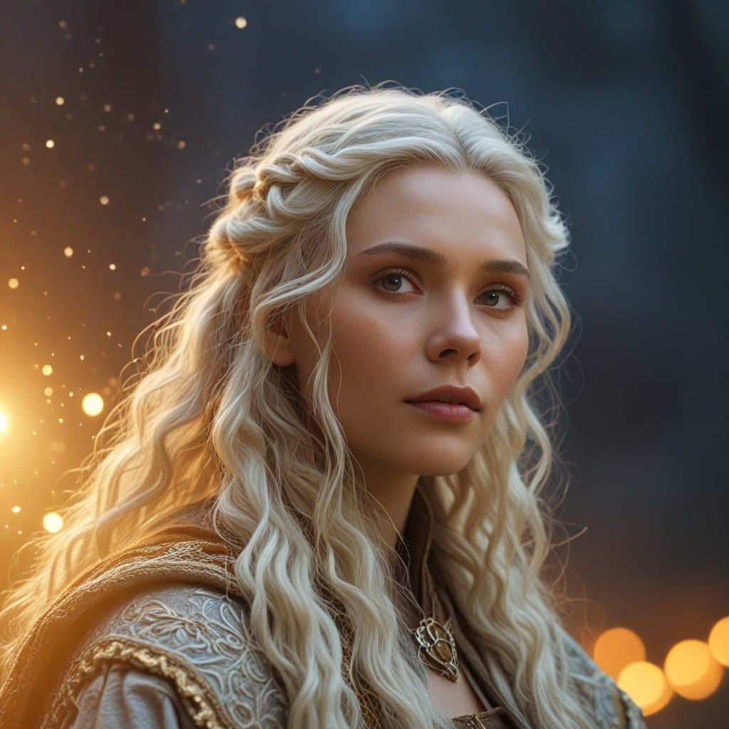 Elizabeth Olsen as Medieval Maiden in Fantasy Art