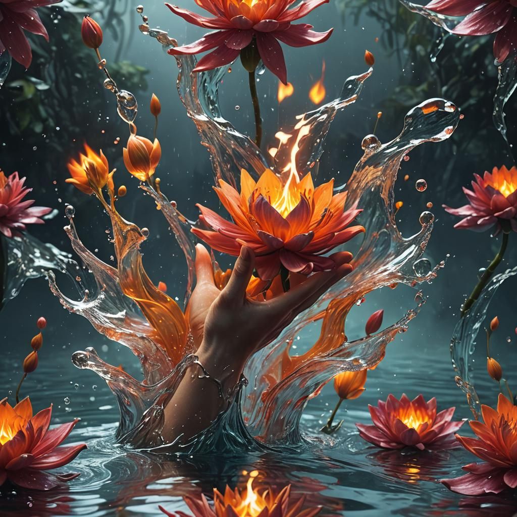Flaming flower  by @Flower