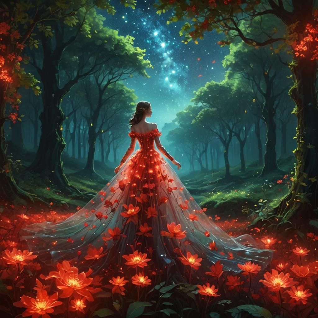 Red Flowers Dress