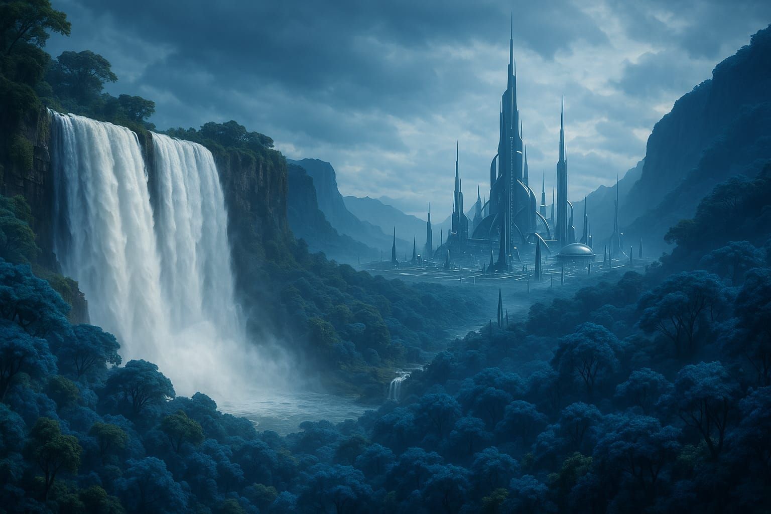 Waterfall on an alien world